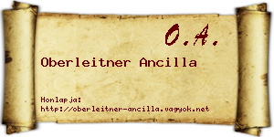 Oberleitner Ancilla névjegykártya